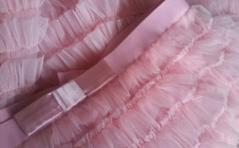 Pink Tiered Midi Tulle Skirt Womens Pink Midi Tulle Skirt Custom Plus Size image 8