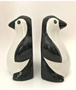 Vintage Penguin Bookends Made in Italy Very Old Porcelain Birds 6 inches... - $77.22