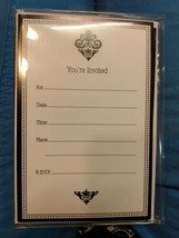 American Greetings &quot;You&#39;re Invited&quot; Black/White Invitations w/ Envelopes... - $6.92