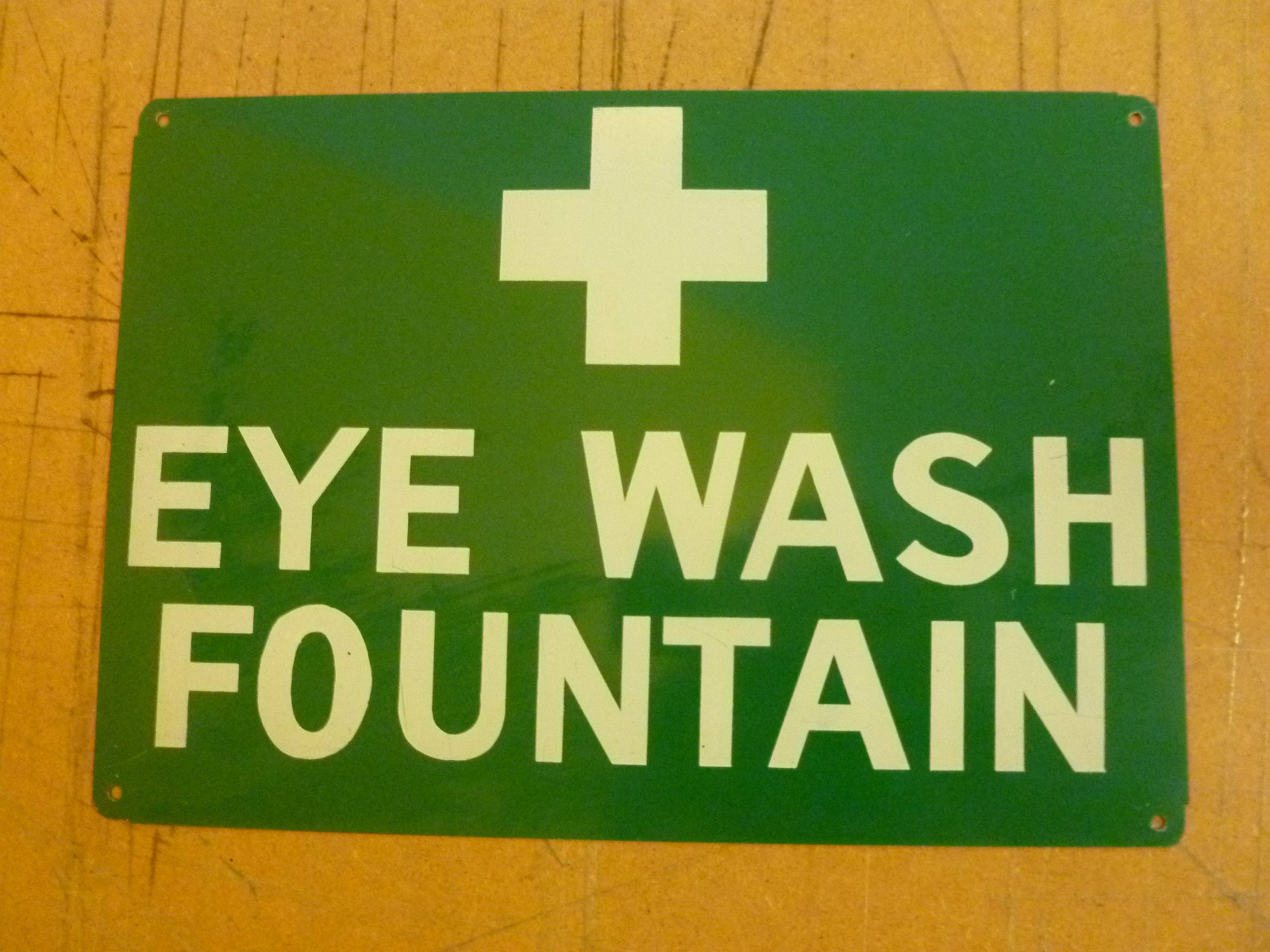 Eye Wash Fountain 7" x 10" Metal Sign Eyewash Mansfieldfw Trinity Signs