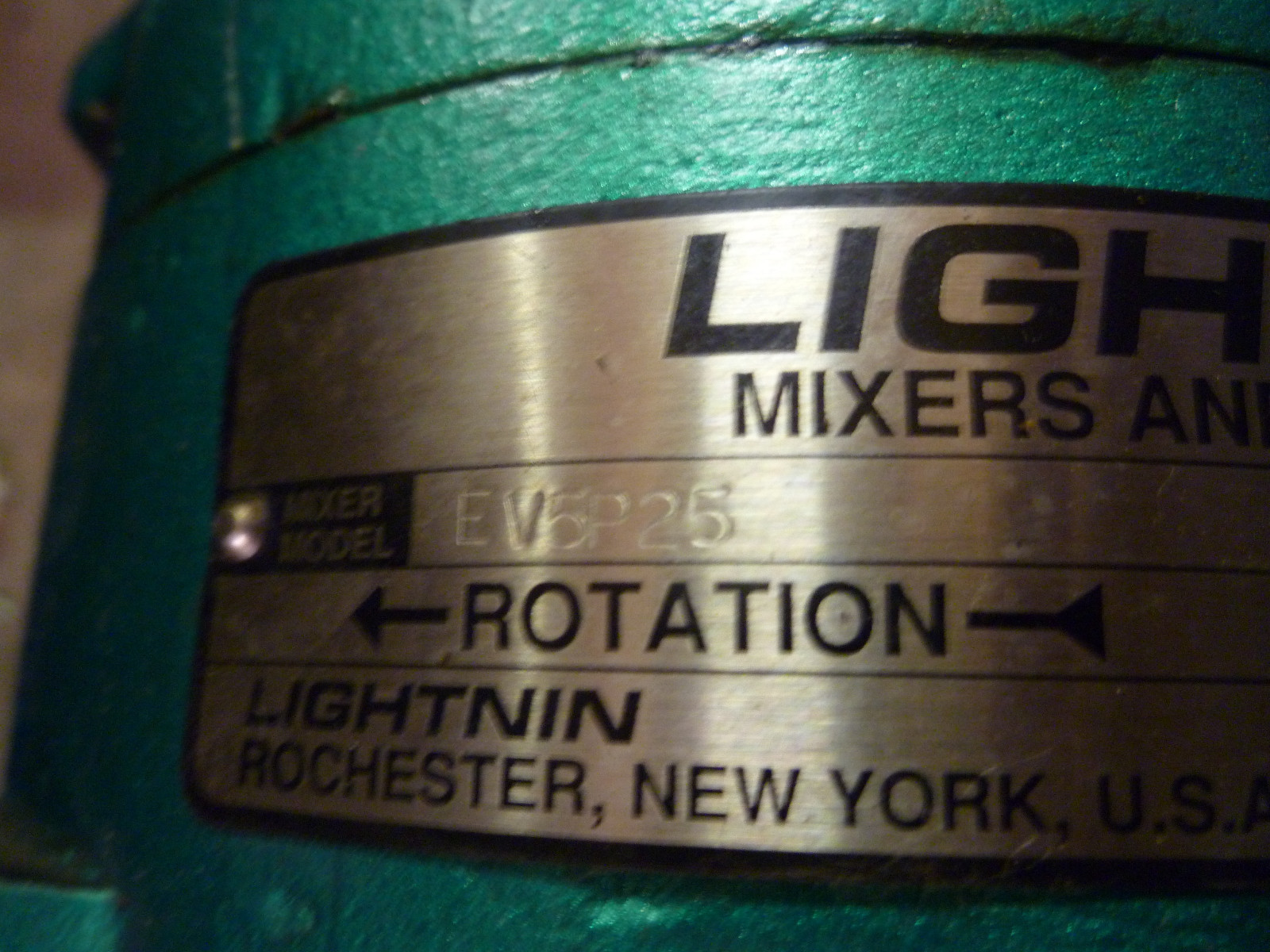 Lightnin Paint Mixer Stirrer EV5P25 Rotation Aerators Mansfieldfw