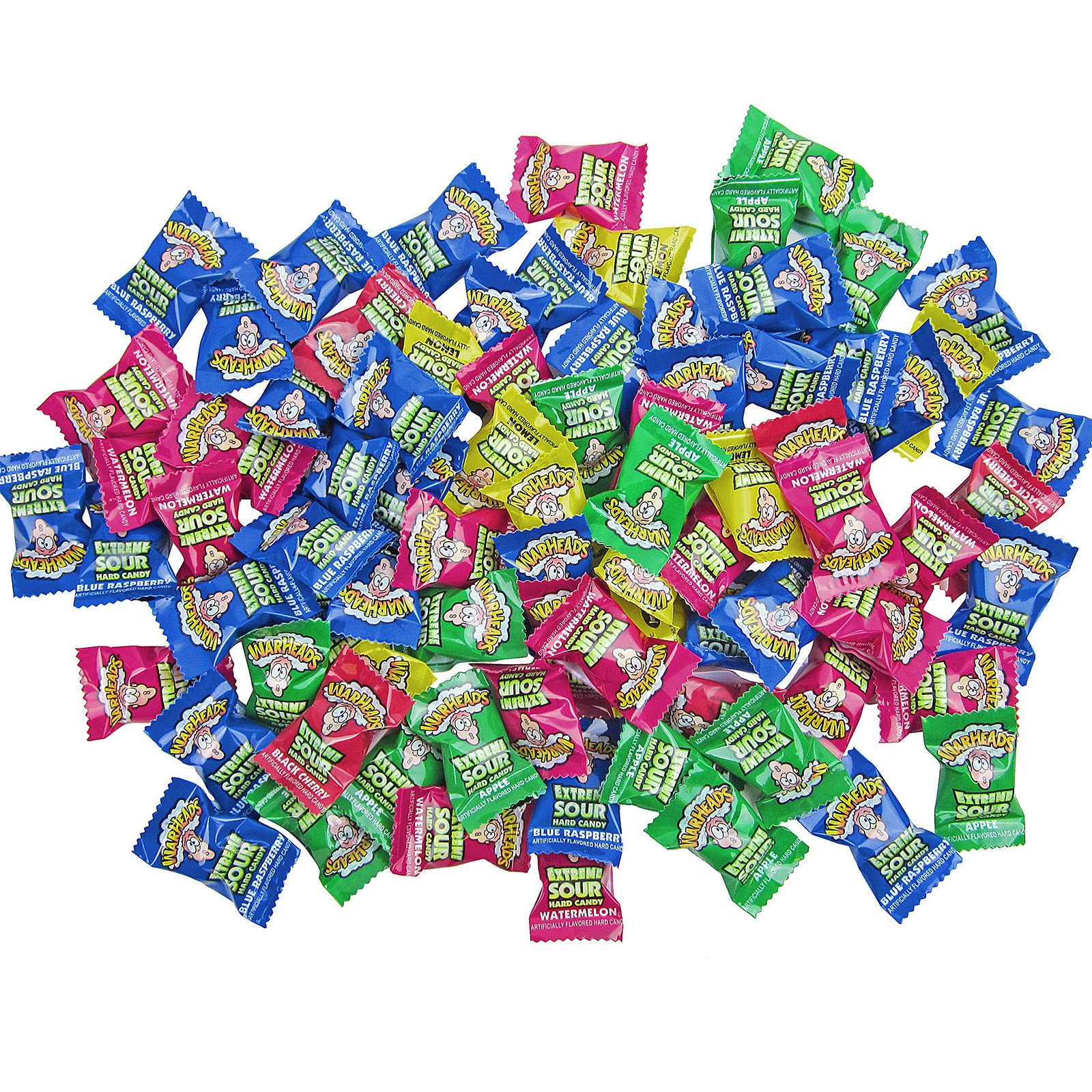 Warheads Extreme Sour Candy, 3 Lb. Assorted Flavors Bulk Candy - Hard ...