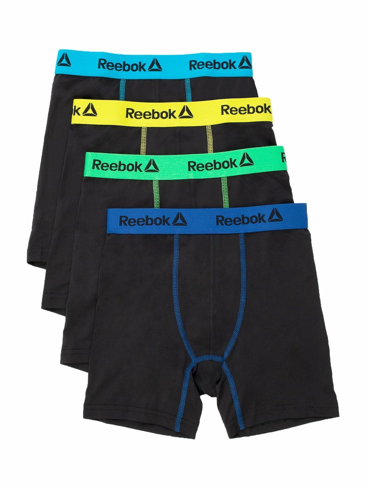 Reebok Boys' Boxer Briefs Underwear, 4-Pack