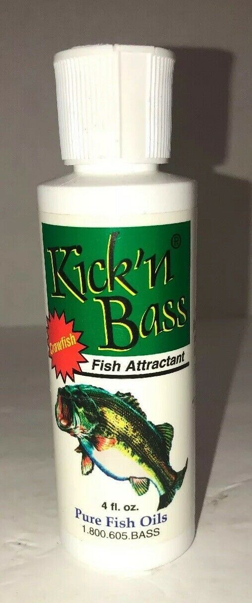 Kick’n Bass Famous Crawfish Fish Attractant 4 Oz Pure Fish Oil-SUPER RARE-NEW