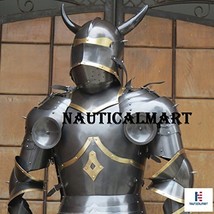 NauticalMart Knight Gothic Full Suit of Armor With horns 15th Century Body Armor