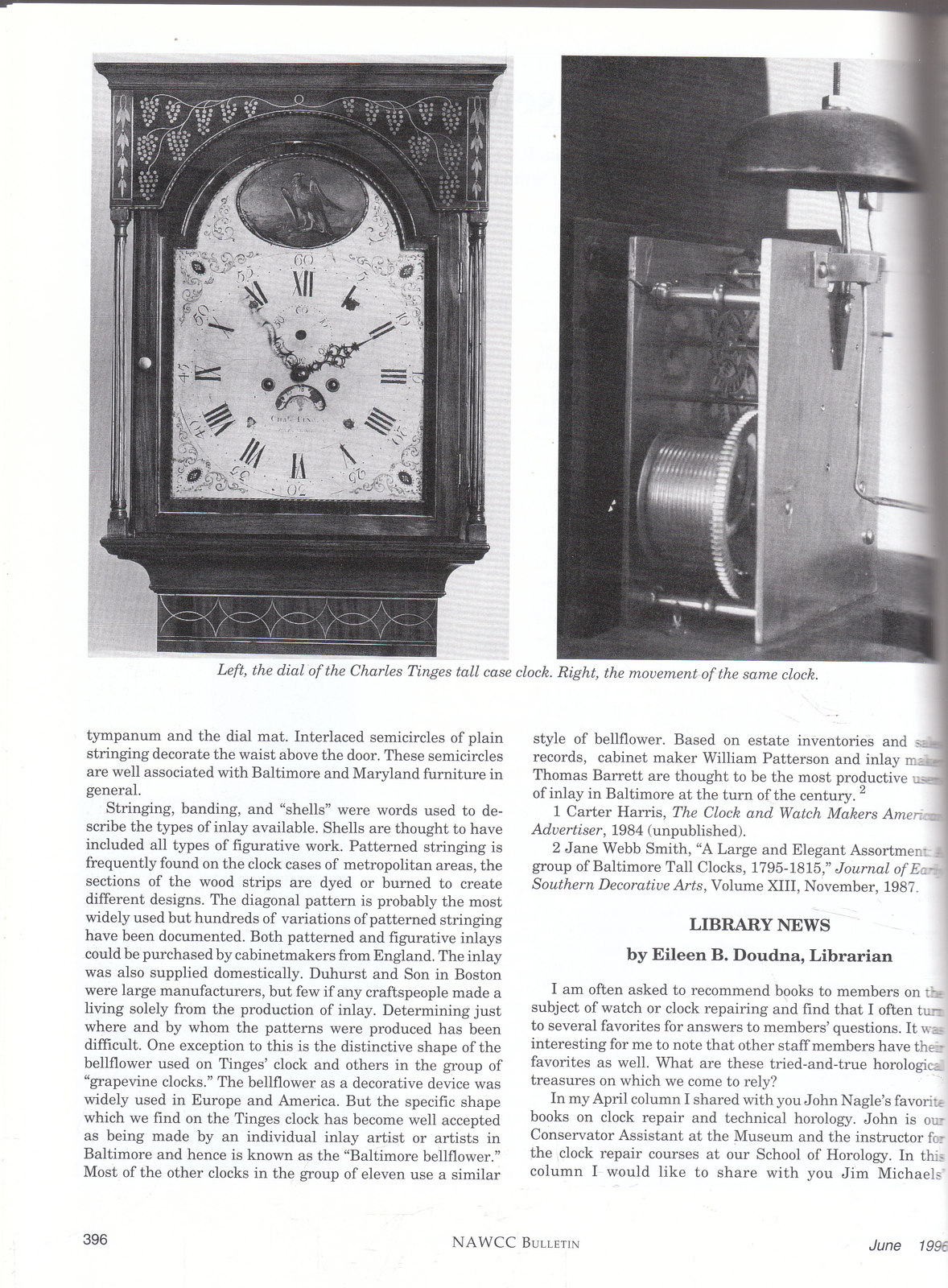 June 1996 Issue the Clock and Watch Collectors Magazine Nawcc Bulletin
