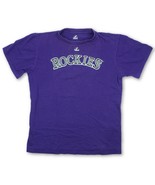 Majestic Boys Colorado Rockies MLB Purple Tulowitzki #2 Baseball Shirt Y... - $18.80