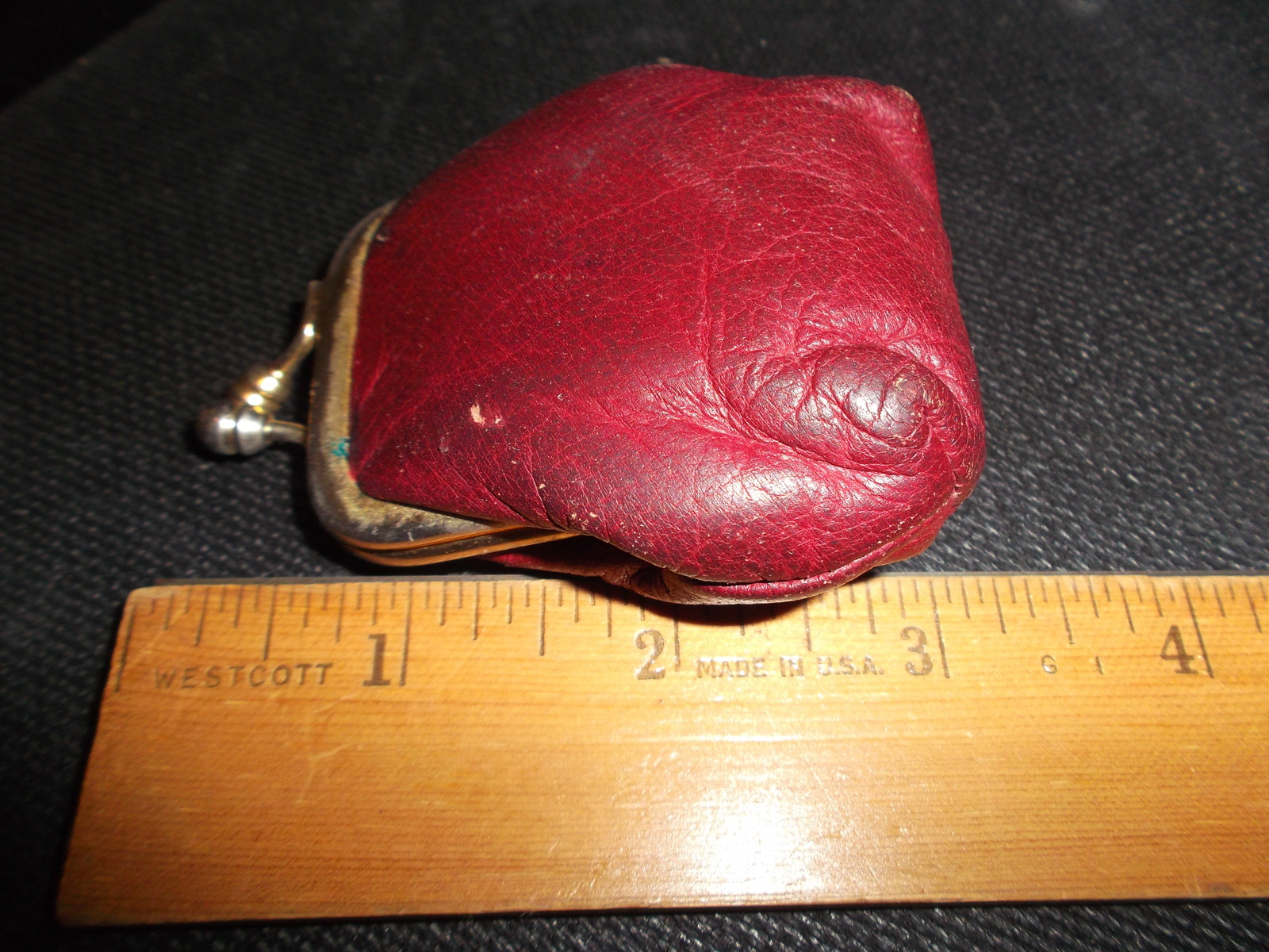 Vintage Rain Bonnet in Red Leather Firenze Case from Italy - Specialty