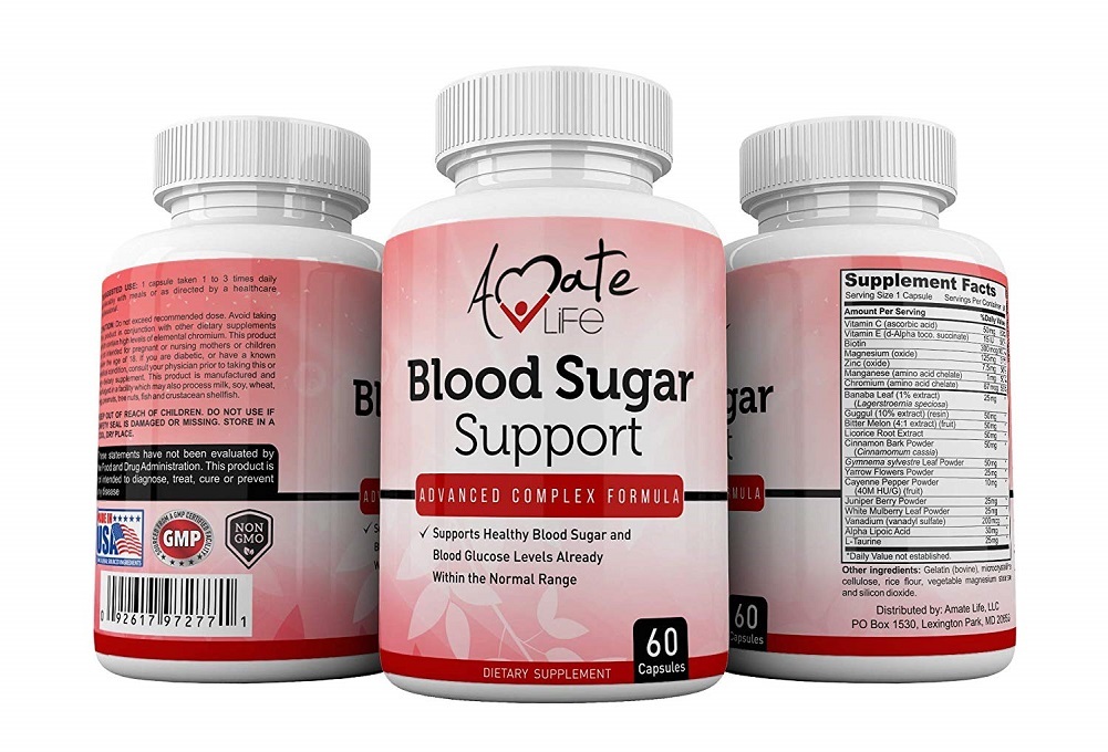 Amate Life Blood Sugar Support Supplement Sugar Glucose Control Pills