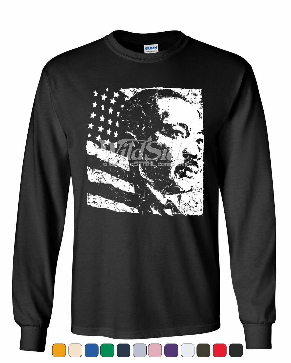 Dr. Martin Luther King Jr. Long Sleeve T-Shirt US Hero Civil Rights Movement Tee