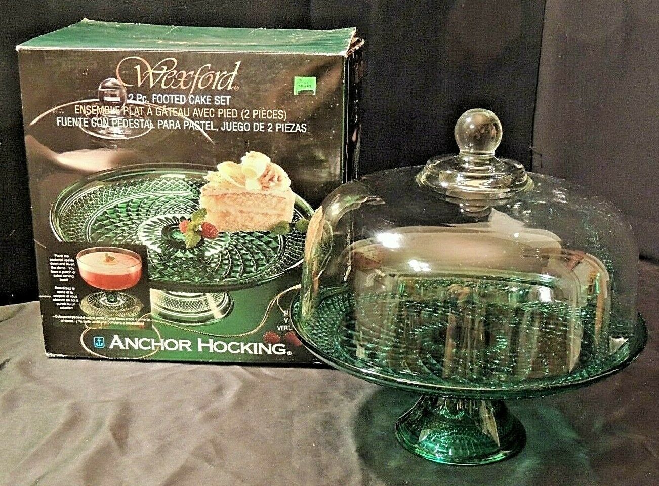 Anchor Hocking glass pastry and cake stand display and storage products