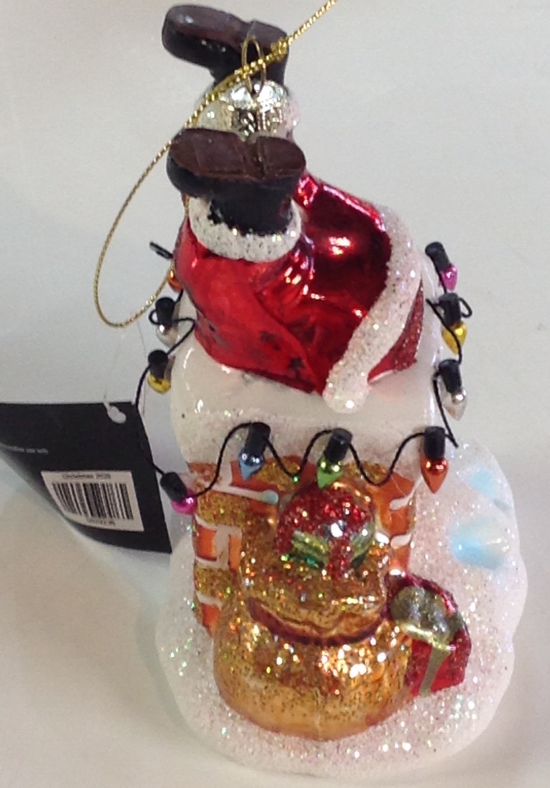 Details about   Robert Stanley Glass Christmas Ornament Santa Stuck In Chimney 