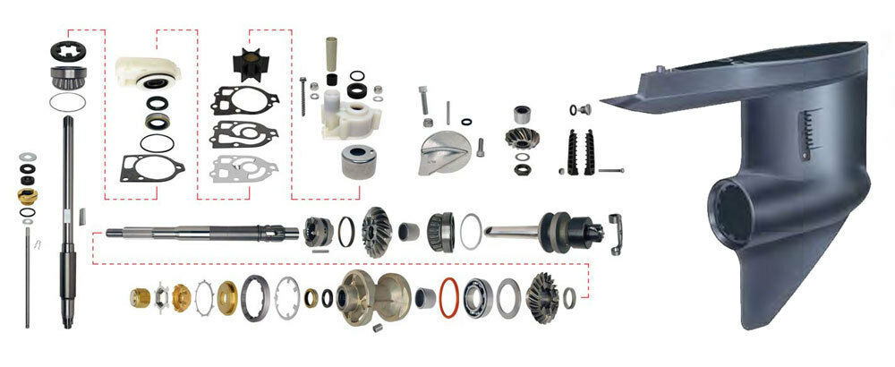 Lower Unit Rebuild Kit For Mercruiser Outdrive MR Alpha One 84-90 ...