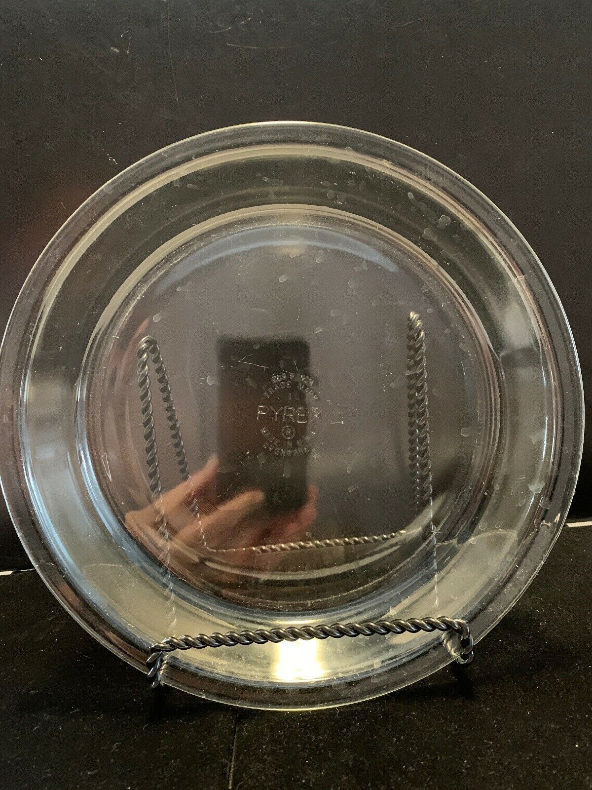 Vintage Pyrex Clear Glass Pie Plate W/ Flat Rim 209. 9” Pyrex