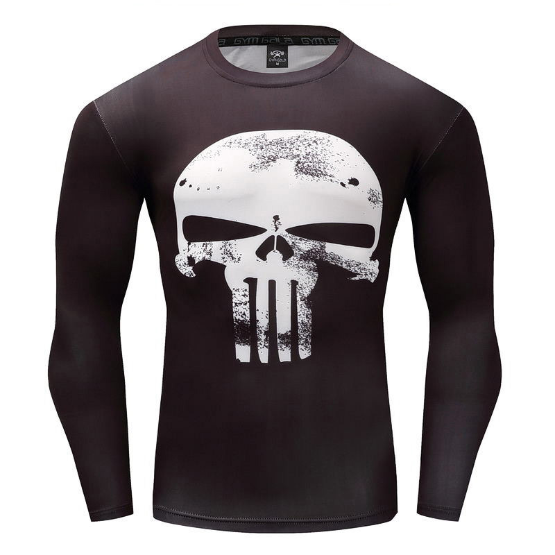 The Punisher Fitness Workout Gym Compression Fitted T-Shirt - T-Shirts
