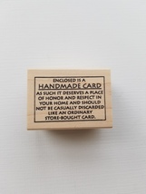 Handmade Card Rubber Stamp.  Judikins image 1