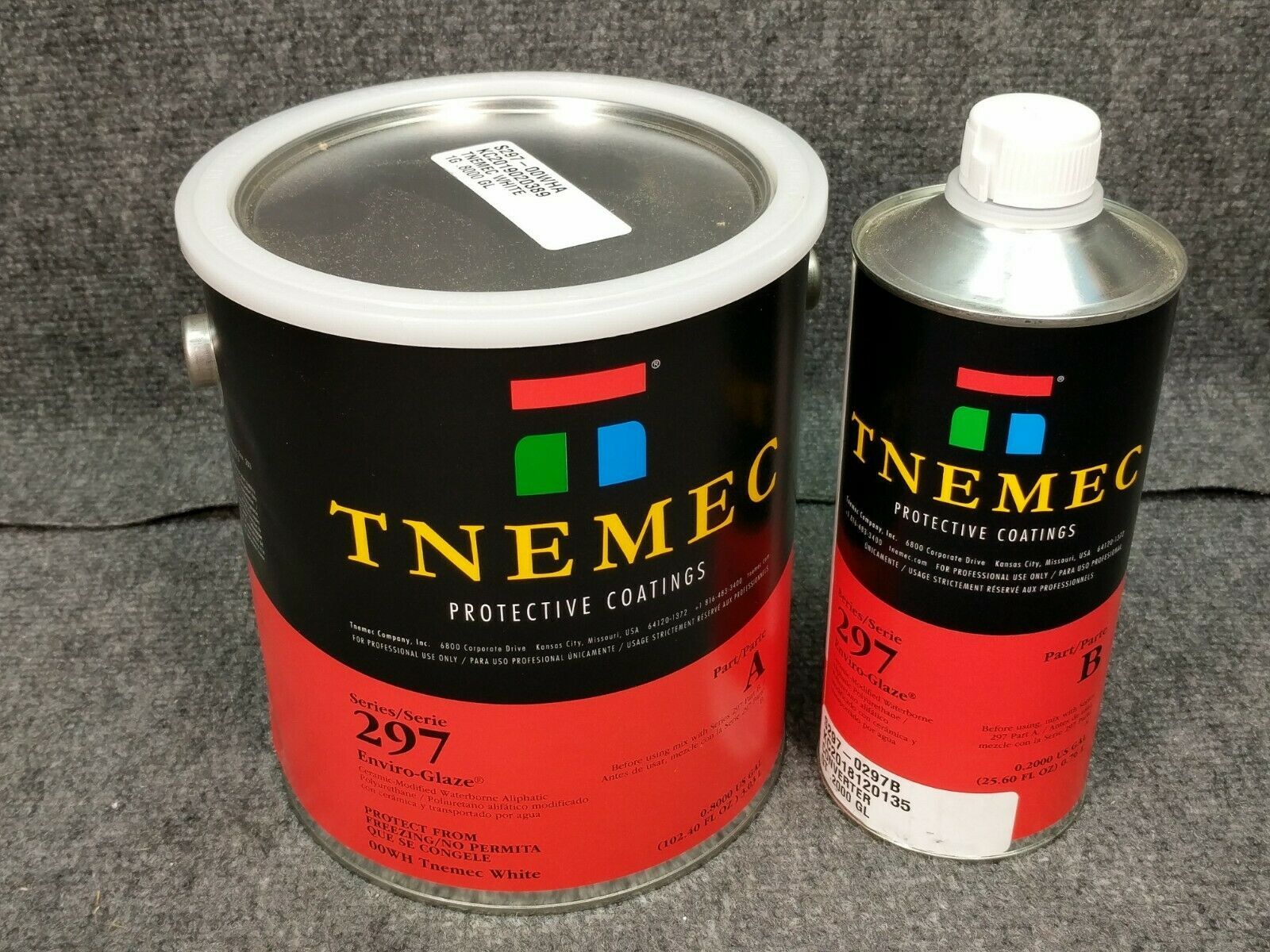 1 Gal Set TNEMEC WHITE Polyurethane Coating Series 297 Parts A&B 1
