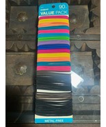 Conair Value Pack 90 Pcs Multicolored Elastics #49431 - $9.49