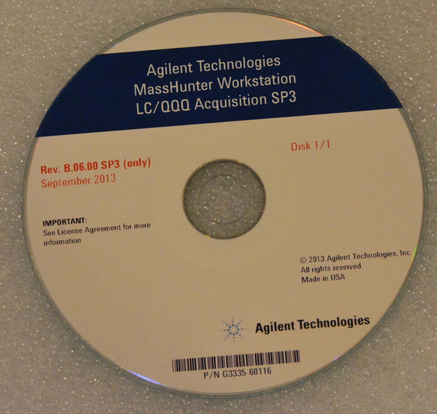 Agilent MassHunter Workstation LC QQQ Acquisition Software 2013 Ver B ...