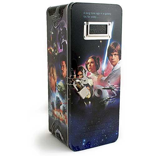 Star Wars Storage Tin Locker with Lock keys 10 inch Star Wars