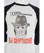 WDIE 666 FM DJ Cryptkicker Raglan Baseball T Shirt Horror Jason Michael ... - $18.40