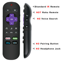 NS-RCRUS-20 Replace Remote for Insignia TV HDTV with Netflix Hulu Sling Now Key - $14.99