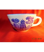 2 3/8&quot; Flat Cup,3 3/4&quot; Top Opening, Buffalo Pottery, Blue Willow Pattern - $7.99