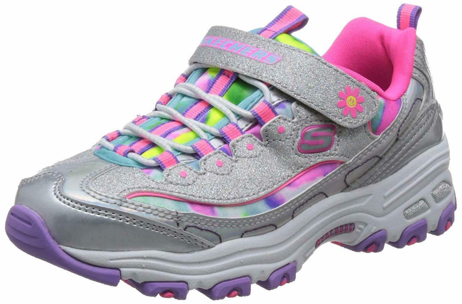 SKECHERS D LITES D LOVELY SILVER MULTICOLOR 80528L SMLT KIDS US SIZES - Boys' Shoes