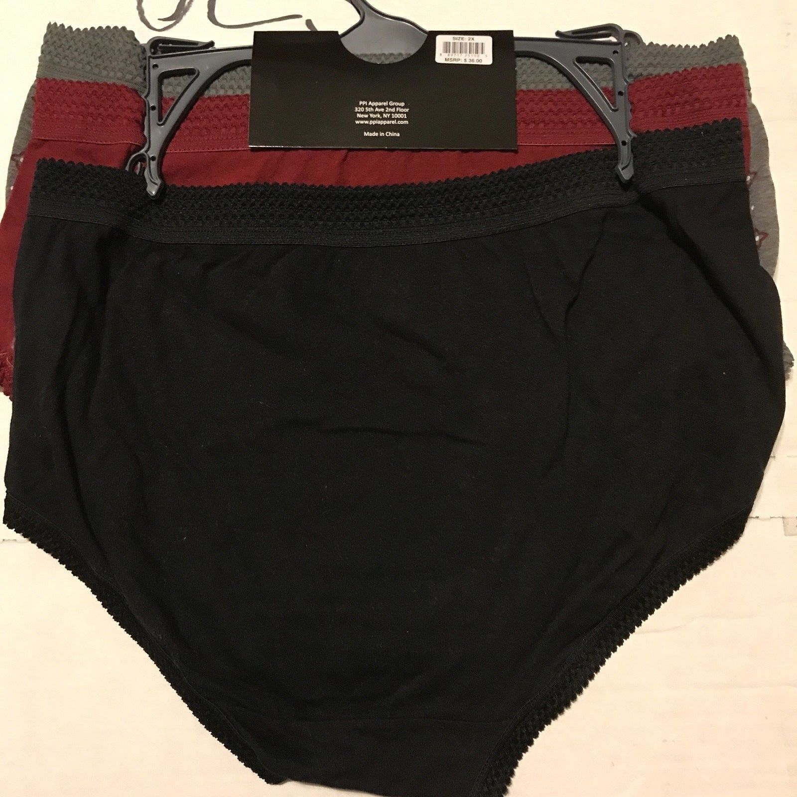 Kathy Ireland Intimates Cotton Briefs Panties 2X 3pack Panties