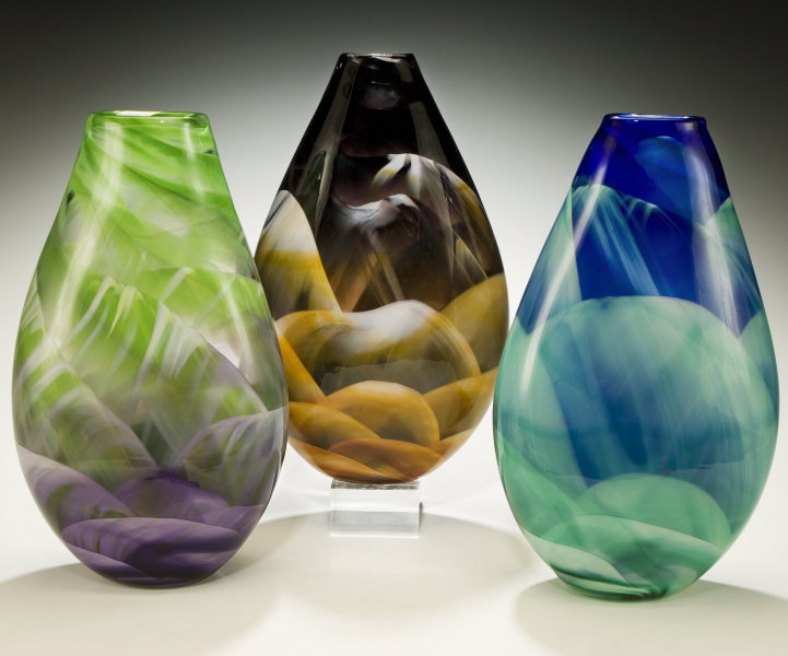 Rosetree Teardrop Art Glass Vase - North American