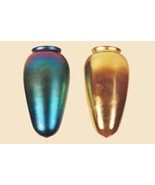 Art Glass Favrile Gold or Blue Stalactite Shade - $128.00