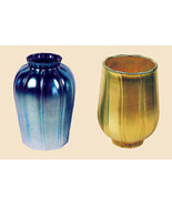 Art Glass Favrile Gold or Blue Tulip Bud Shade - $128.00