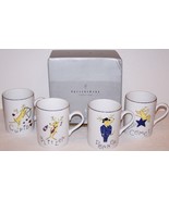 ADORABLE SET OF 4 POTTERY BARN REINDEER CUPID COMET DONNER BLITZEN MUGS ... - $42.56