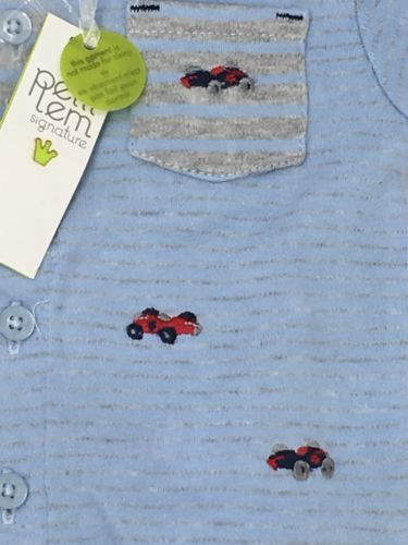 Baby Boys 9 months Petit Lem Race Car Playsuit