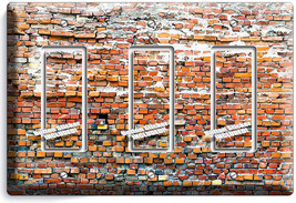Rustic Brick Stone Morter 3 Gfci Switch Outlet Wall Plate Room Modern Loft Decor - $16.73