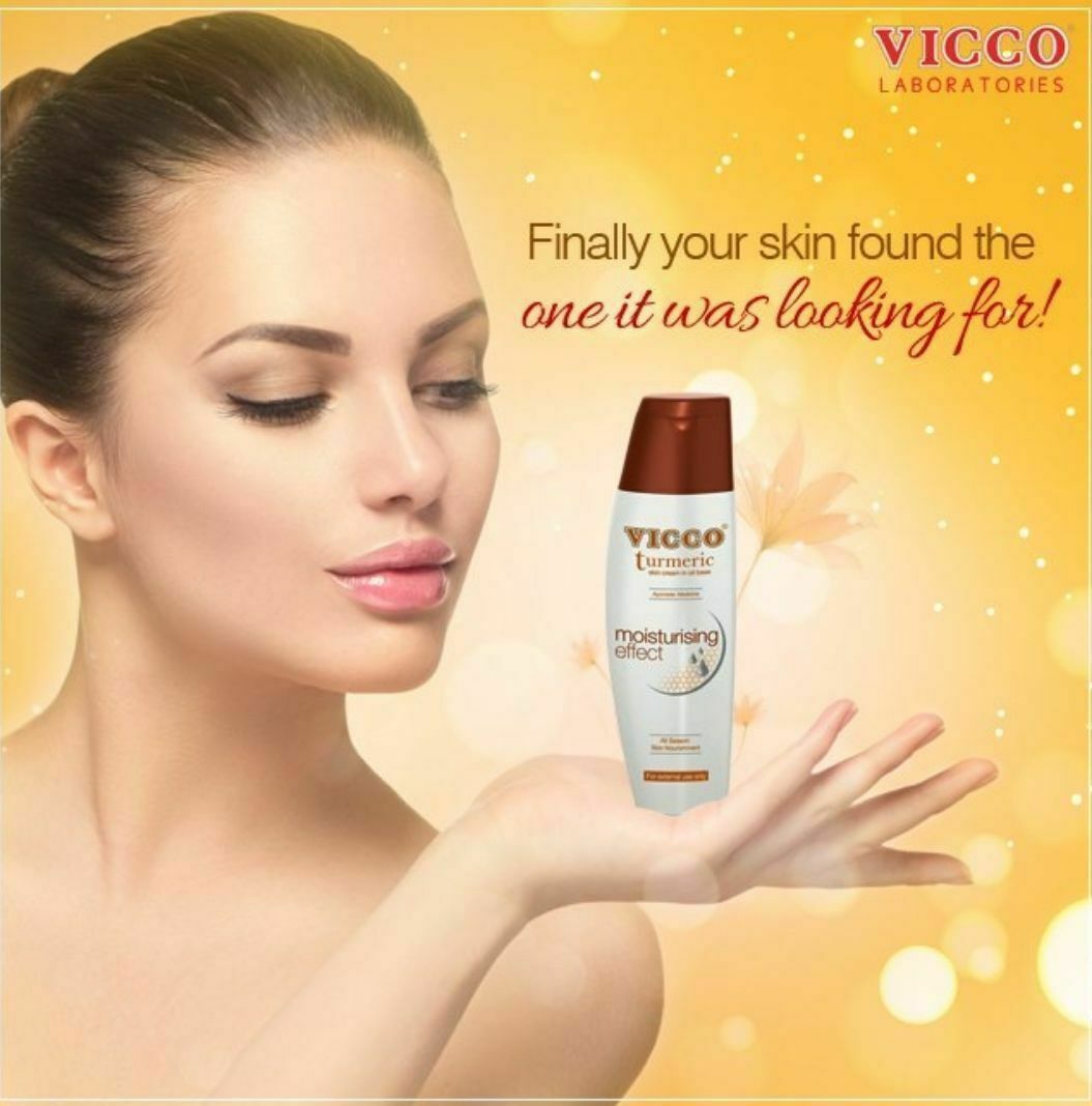 Vicco Turmeric Skin Cream Oil Base Moisturising All Season Nourishment
