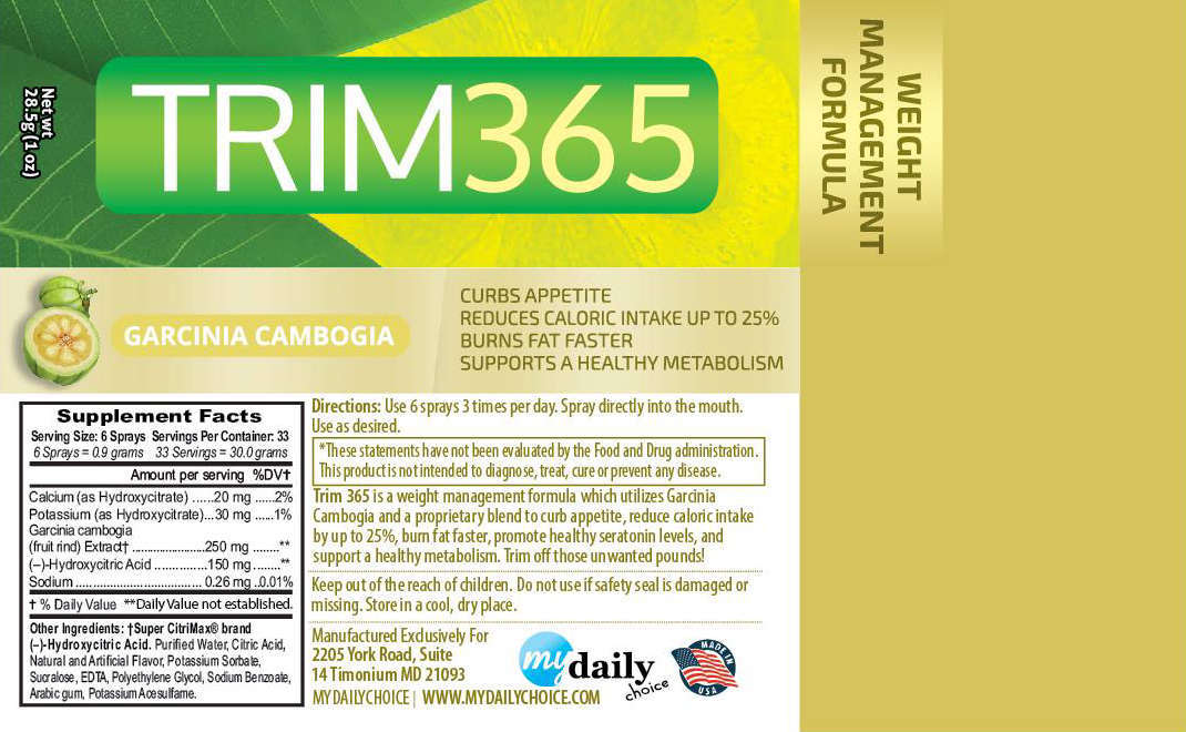 MDC TRIM 365 MY DAILY CHOICE GARCINIA CAMBOGIA SPRAY Dietary Supplements
