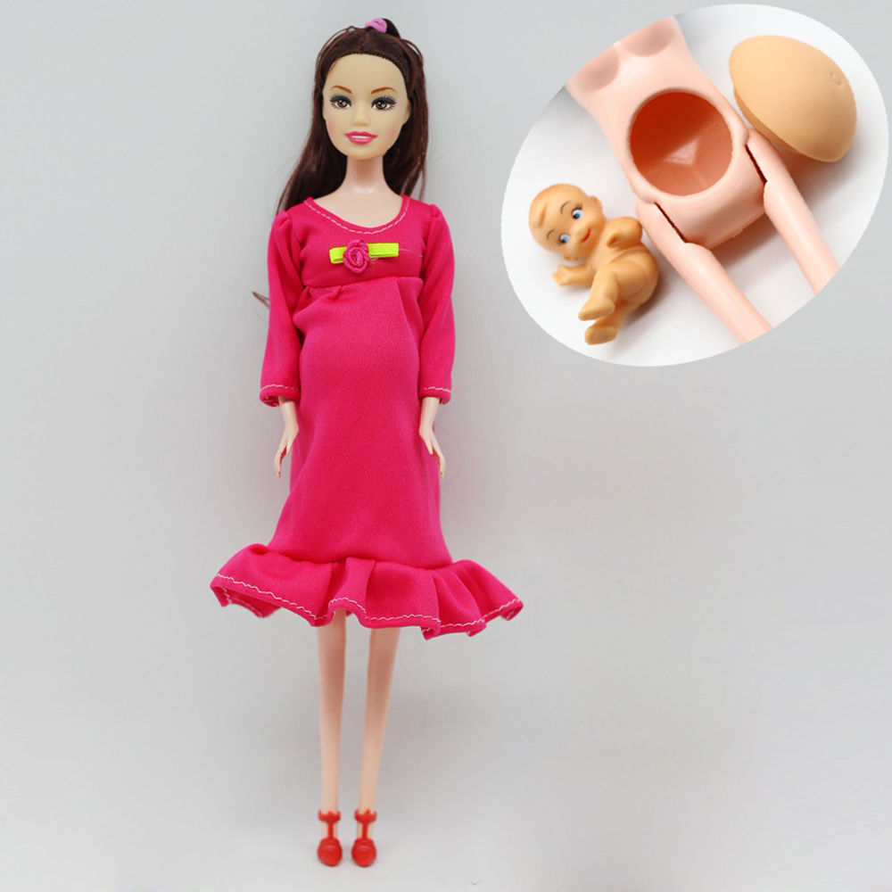 diy pregnant barbie