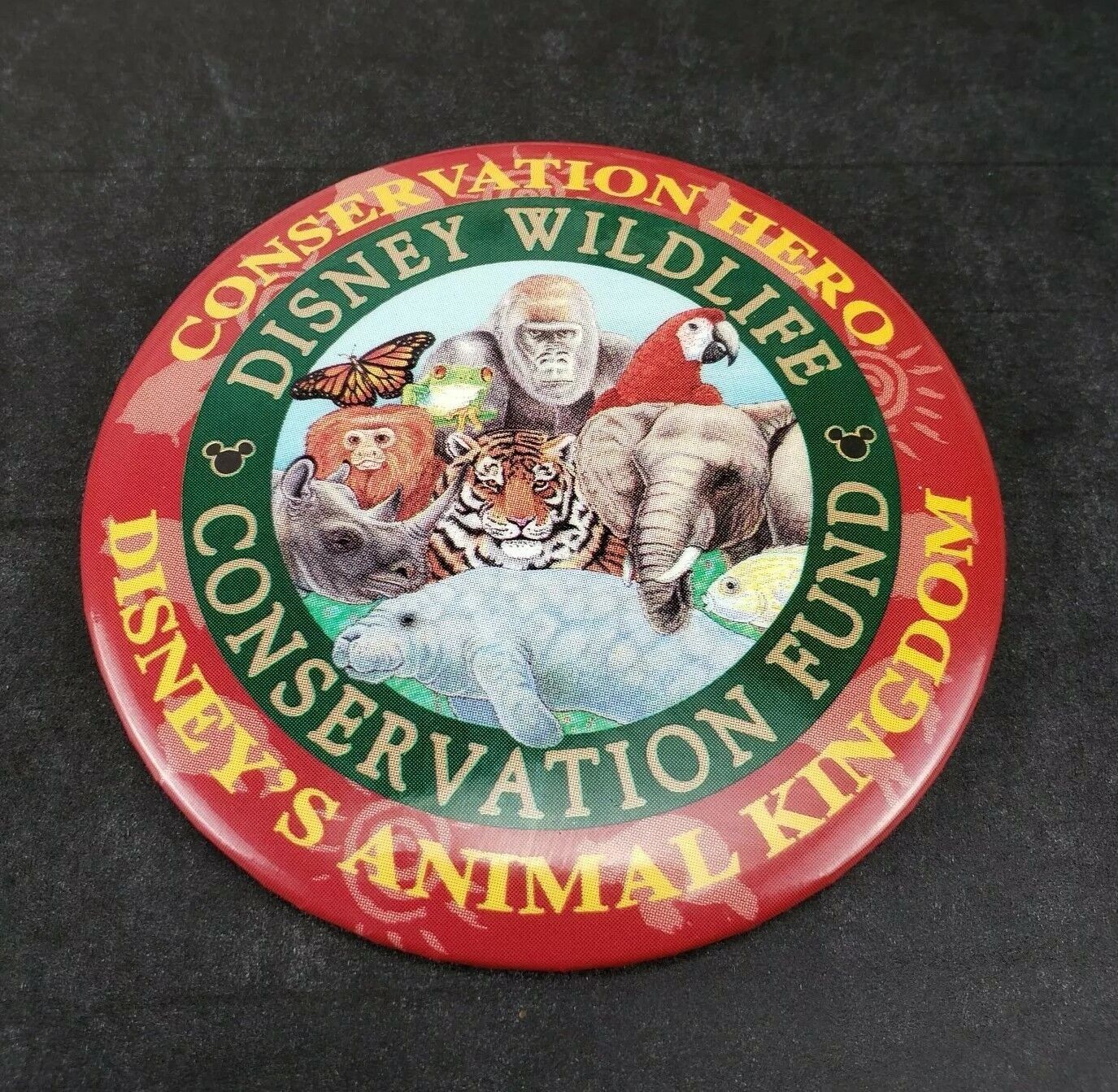 Disney's Animal Kingdom Button Wildlife Conservation Fund Pin Hero ...