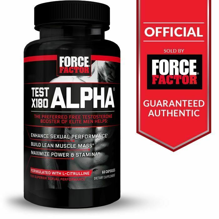Primary image for FORCE FACTOR  TEST X180 ALPHA Preferred Free Testosterone Booster 120 Caps. Exp.
