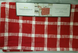 Threshold Extended Length & Width Table Runner Red Plaid Grid 20 X 90 - $24.74