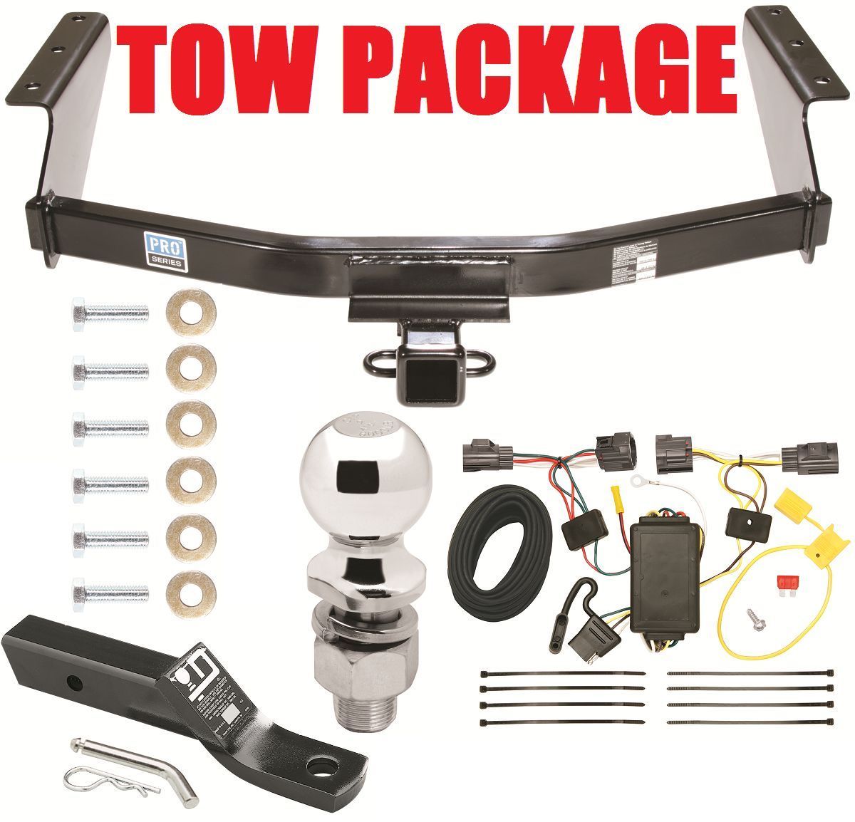 20072011 DODGE NITRO TRAILER HITCH PACKAGE WIRING KIT + 2 INCH BALL