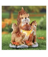 Squirrel Family Solar Statue (col) - $89.09