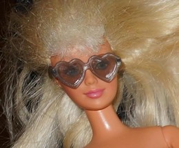 Barbie doll gray grey heart shape sunglasses by Mattel vintage accessory - $4.99