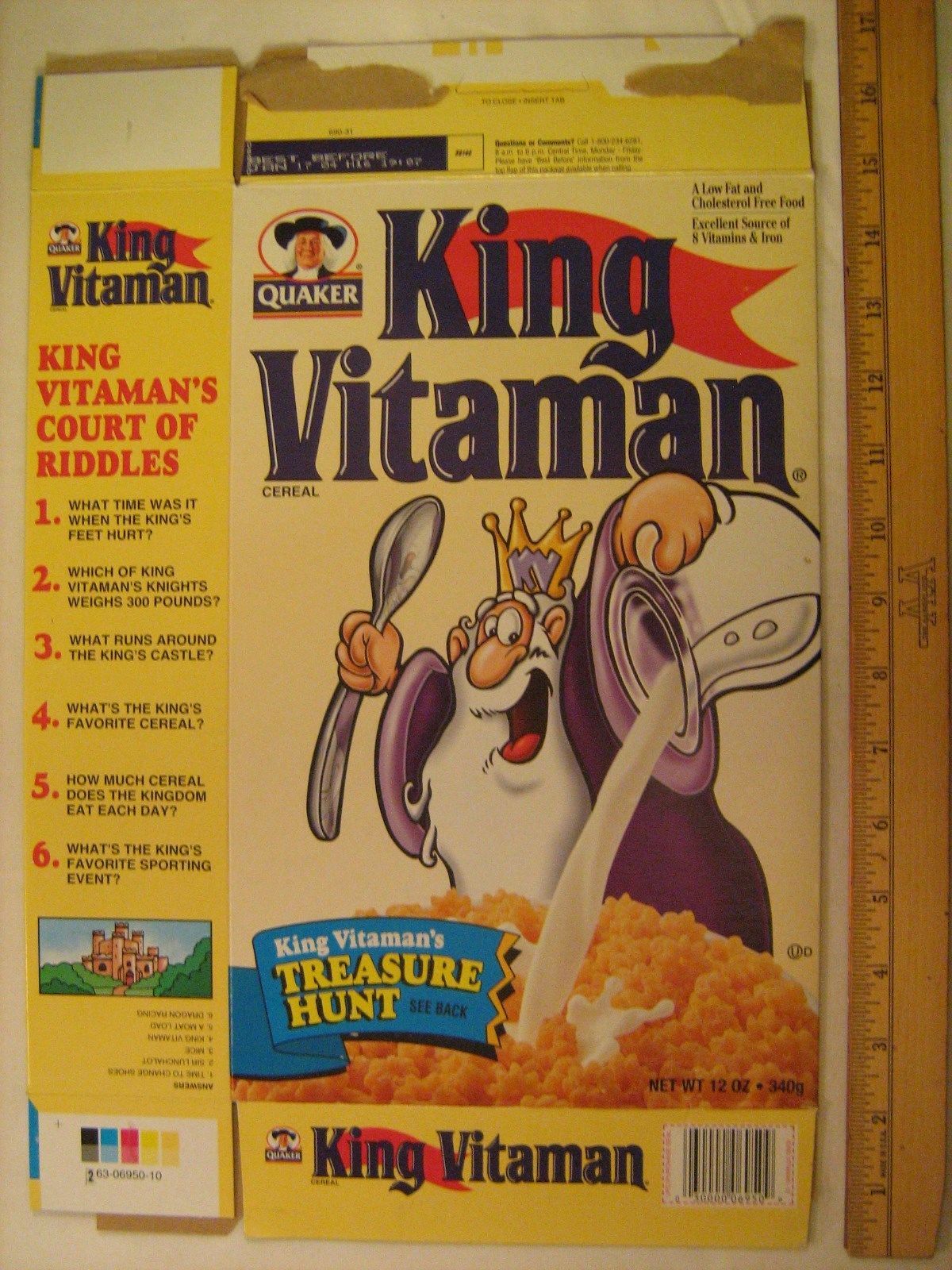 QUAKER Cereal Box KING VITAMAN 2003 Treasure Hunt [G7e3] - Quaker