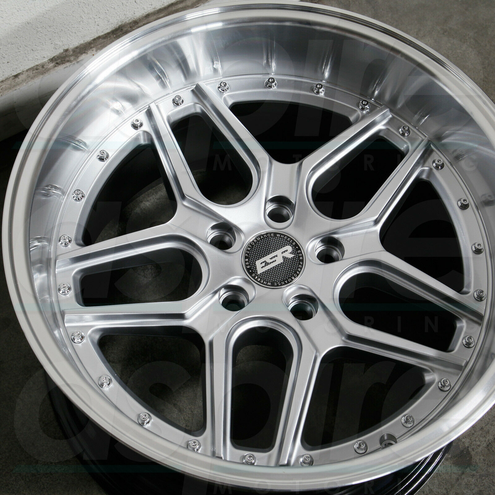 19x8.5 ESR CS15 5x112 Custom 30 Hyper Silver Wheels Rims Set(4) - Wheels