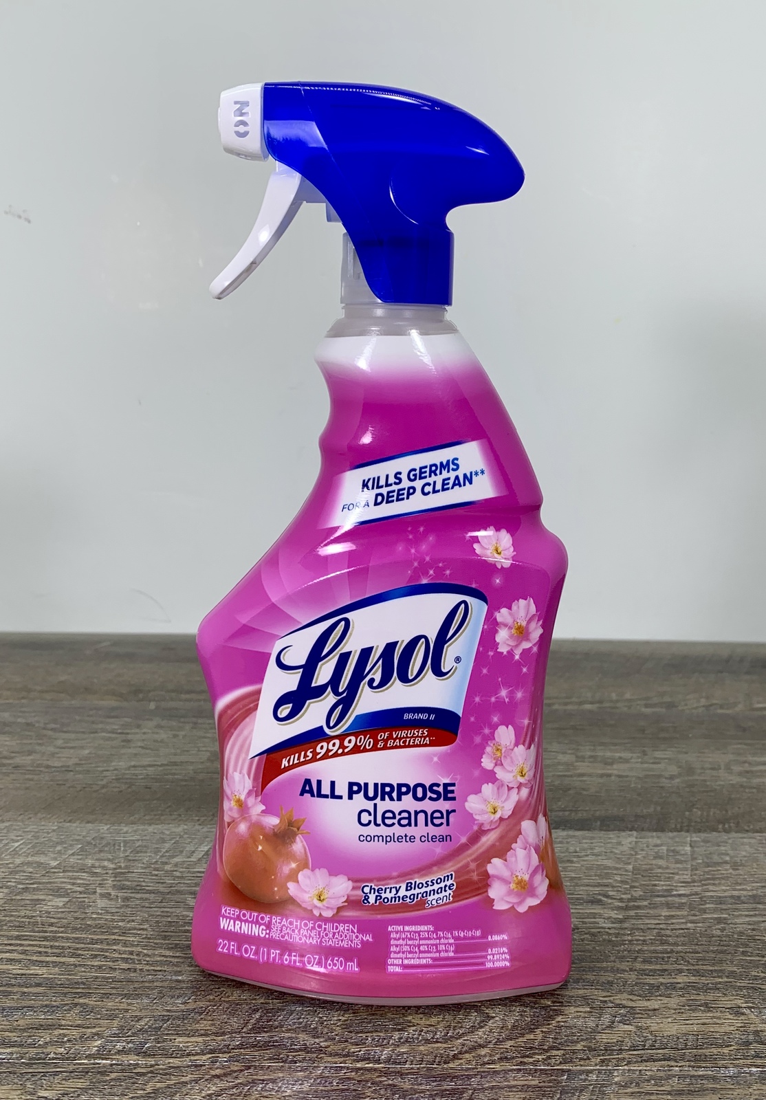 Lysol Cherry Blossom & Pomegranate 22oz All Purpose Cleaner Kills 99.9