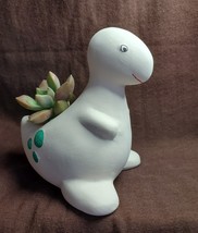 Hand-Painted Dinosaur Pot with Live Succulent, 4&quot;, California Sunset Gra... - $14.99