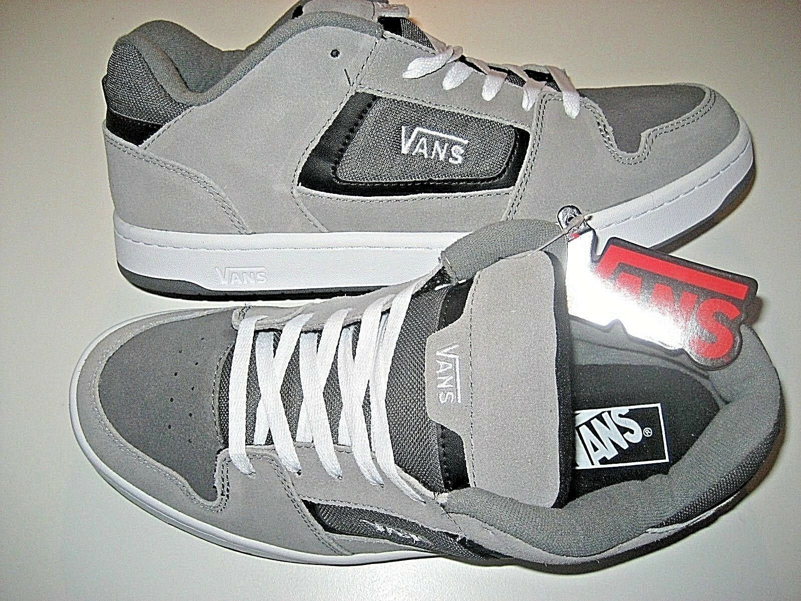 Vans Mens Docket Grey Charcoal White Suede Skate shoes Size 7