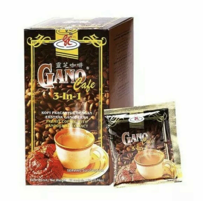 20 x Gano Excel Cafe 3 in 1 Coffee Ganoderma lucidum extract Relieve Stress Free